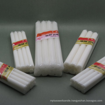 China Candle Making Decorative Spiritual White Plain Candle with Cellphane Pack